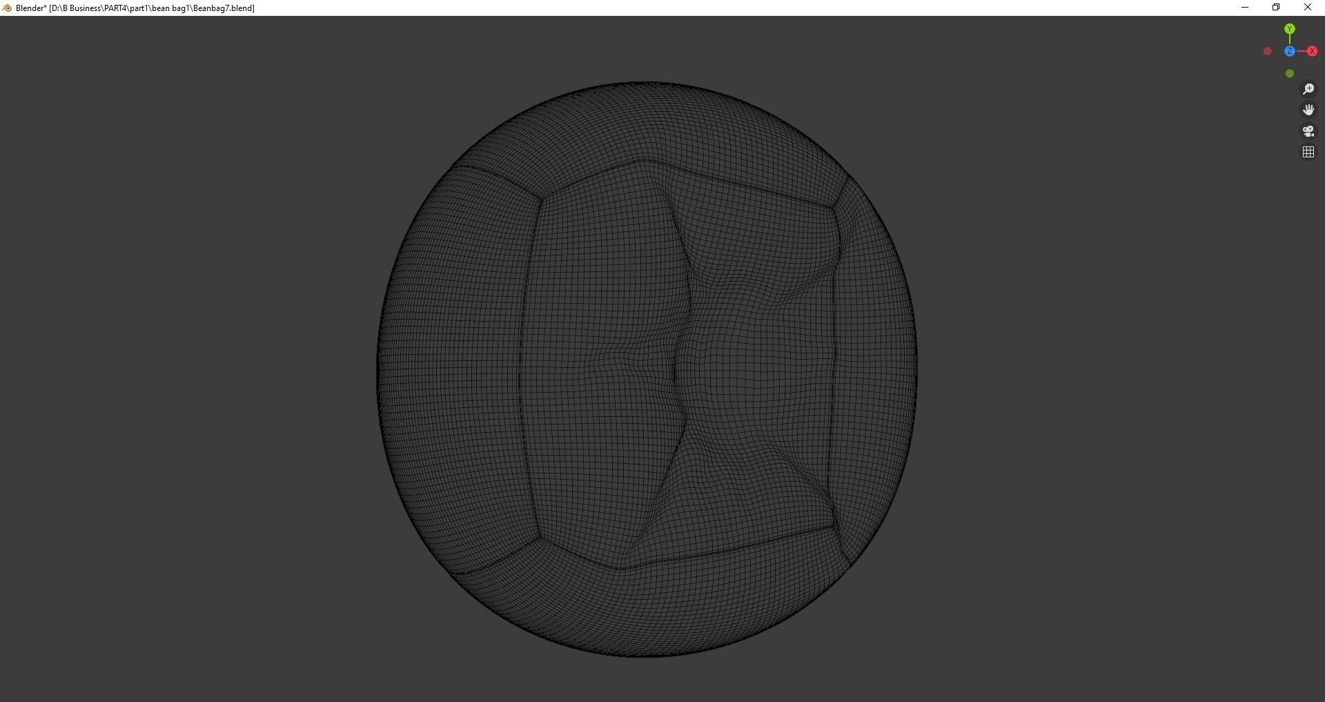 Beanbag checkered bean bag chair 3D model_19