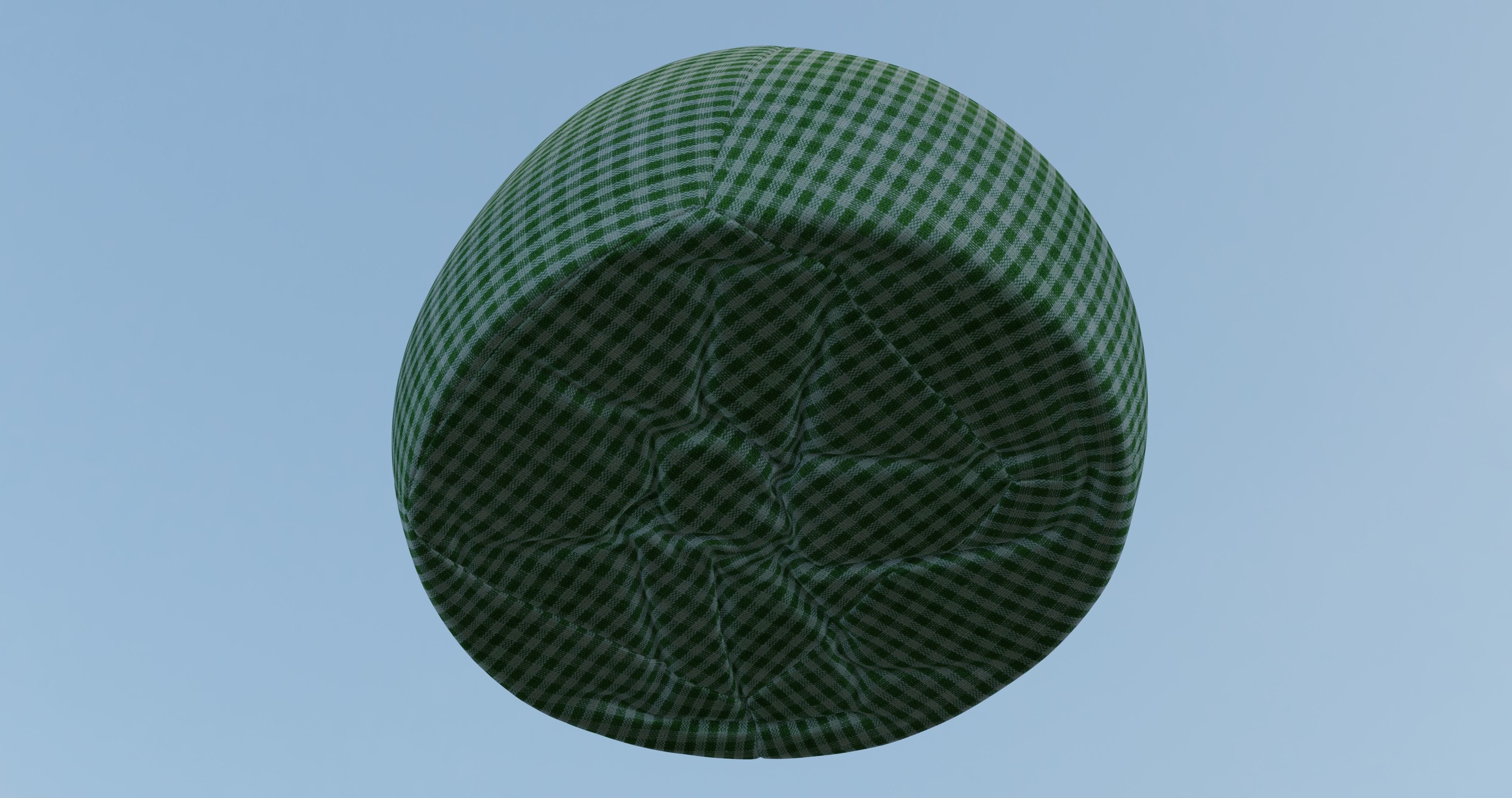 Beanbag checkered bean bag chair 3D model_9