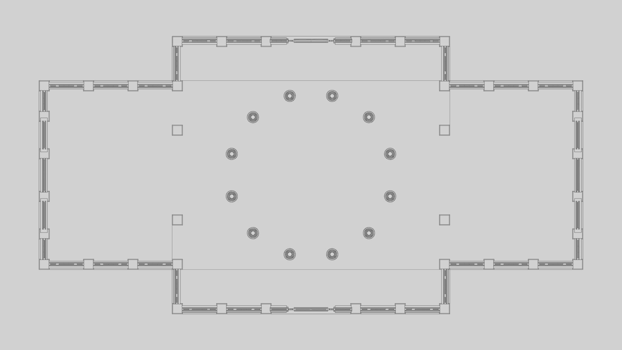 Greenhouse ornate building with glass roof 3D model_25