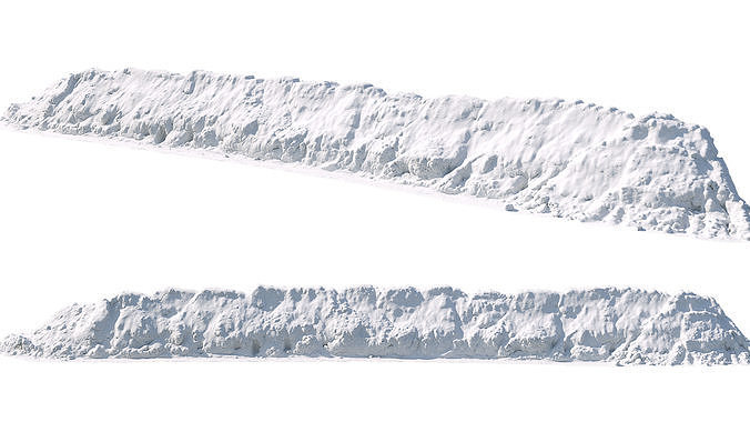 Big snow cliff 3D model