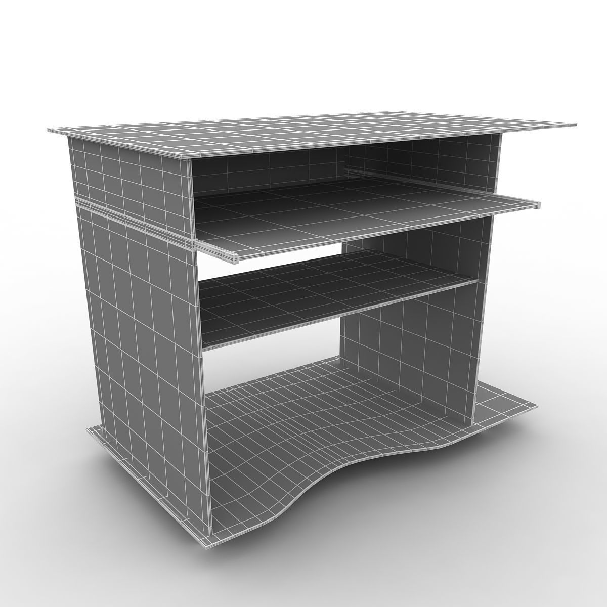 Computer Trolley 3D model_4