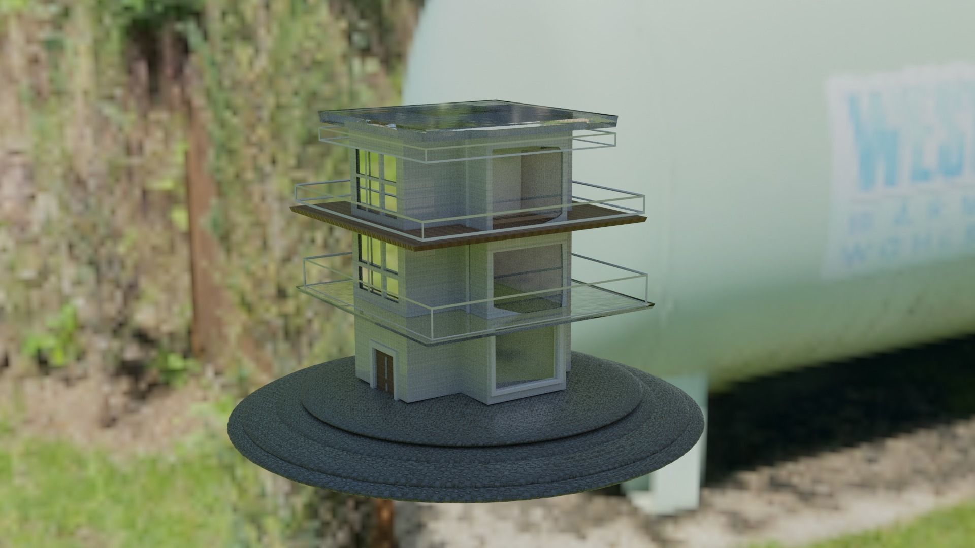 building tall tower 3D model_1