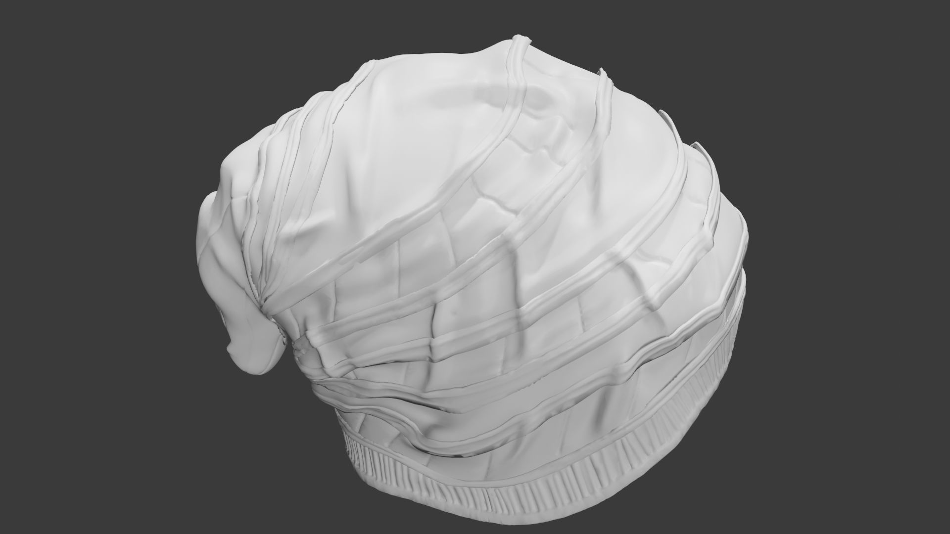 Beanie cap 3D model_4