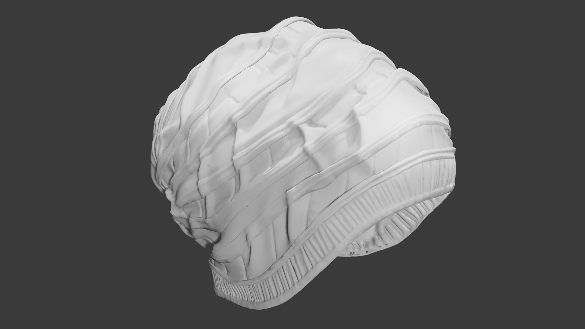 Beanie cap 3D model_3
