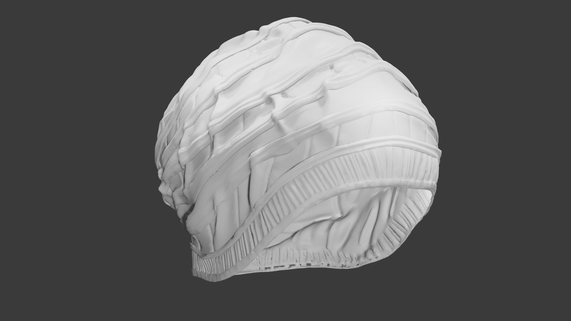 Beanie cap 3D model_1
