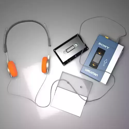 Sony Walkman TPS-l2 Cassette Player with Headset and Tape