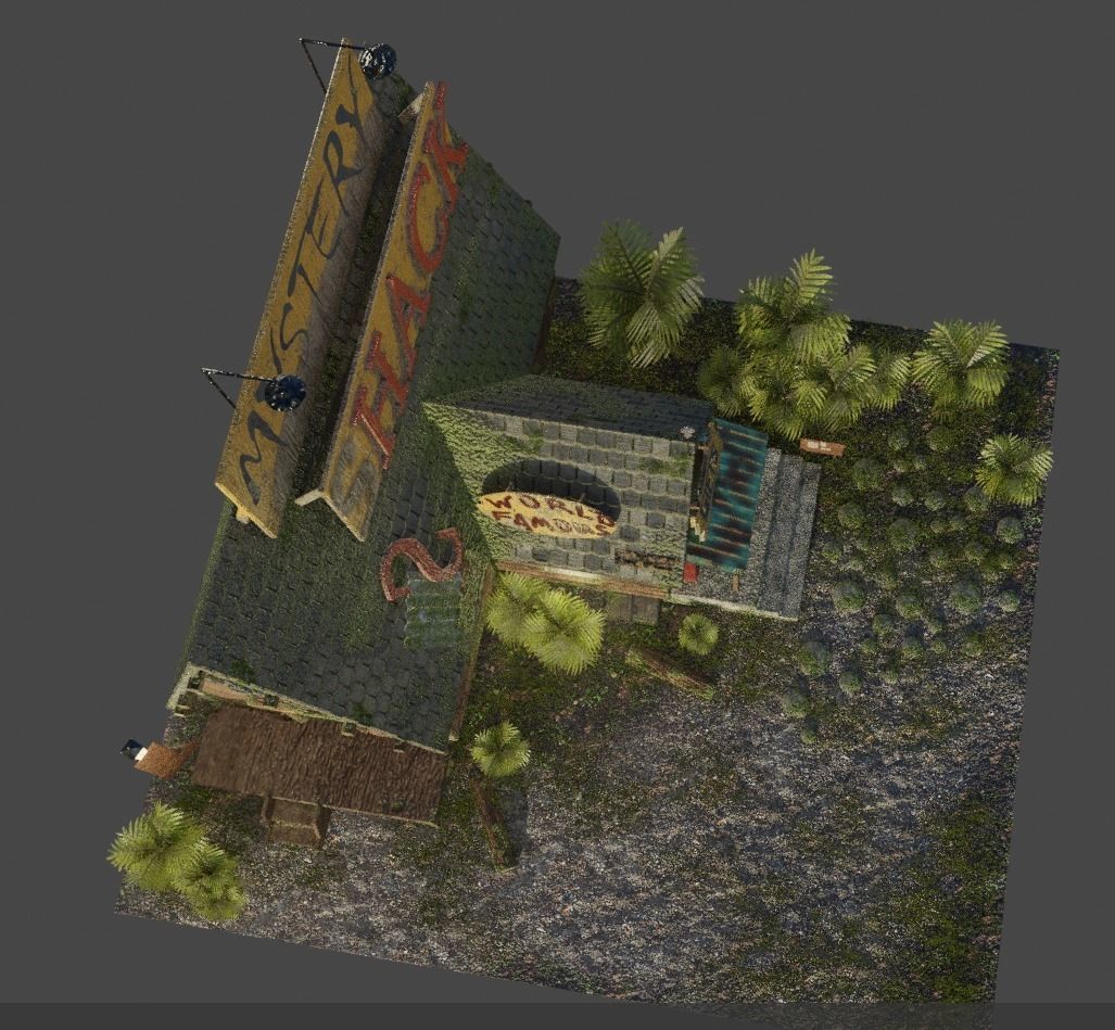 Mystery Shack from cartoon Gravity Falls Low-poly 3D model_5