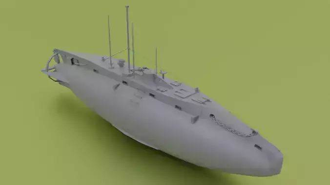 HMS Holland - Submarine Low-poly 3D model