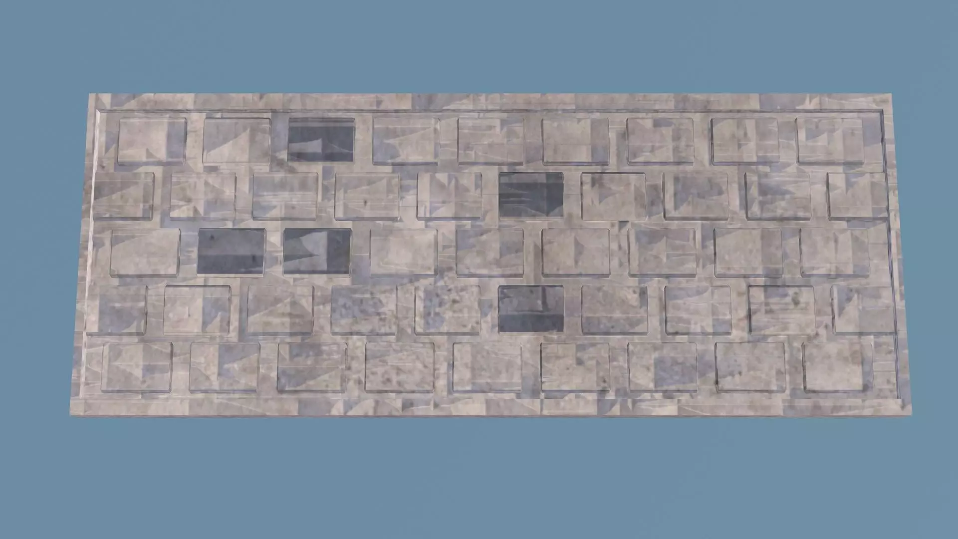 reinforced concrete fence Low-poly 3D model_0