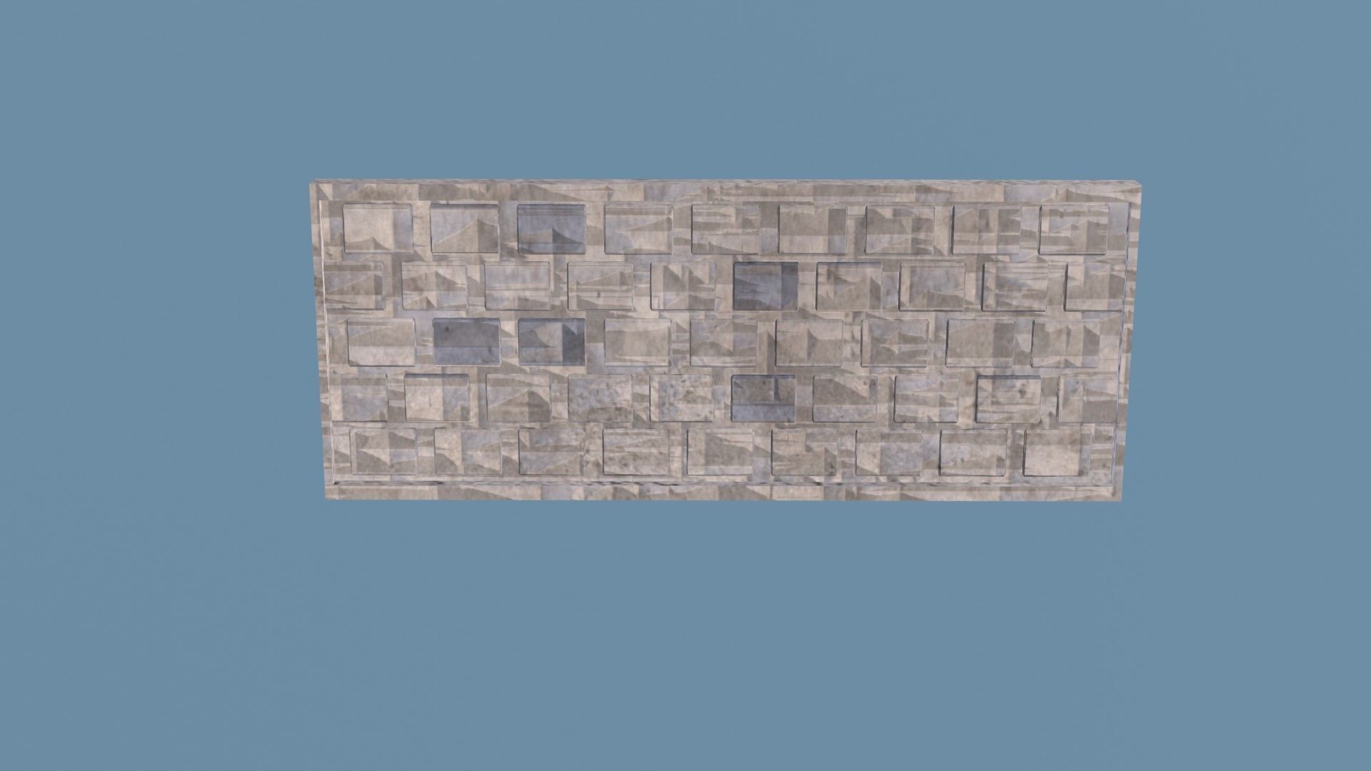 reinforced concrete fence Low-poly 3D model_2