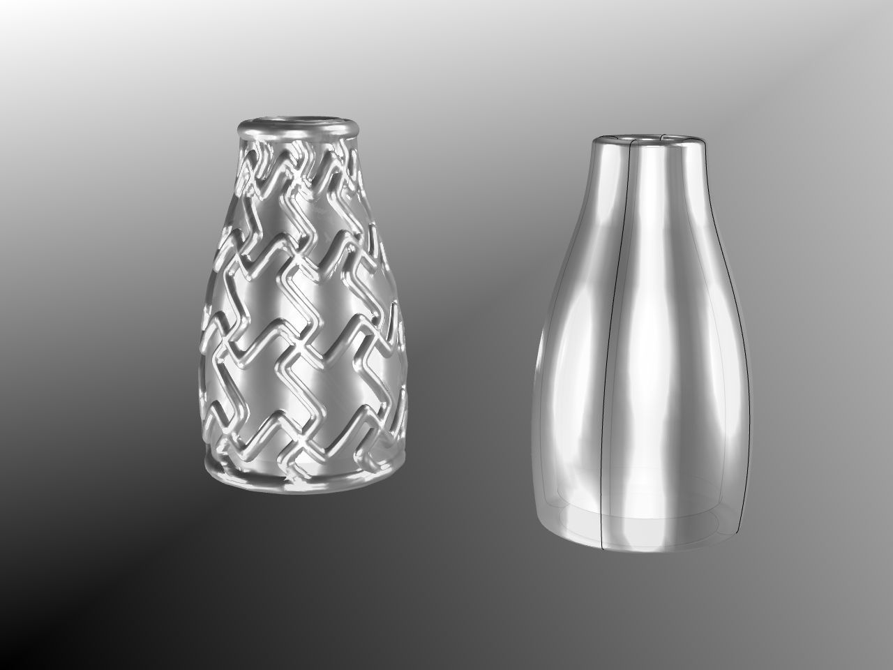 Textured plain flower vases stl files verified 3D print model_17