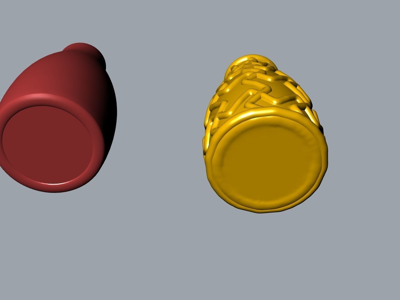 Textured plain flower vases stl files verified 3D print model_11