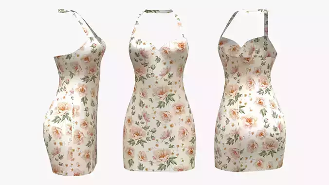 Halter Bodycon Mini Dress