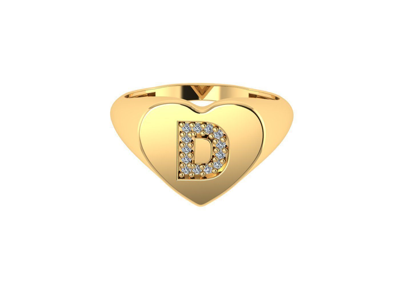 ANEL LETRA D 3D print model_1