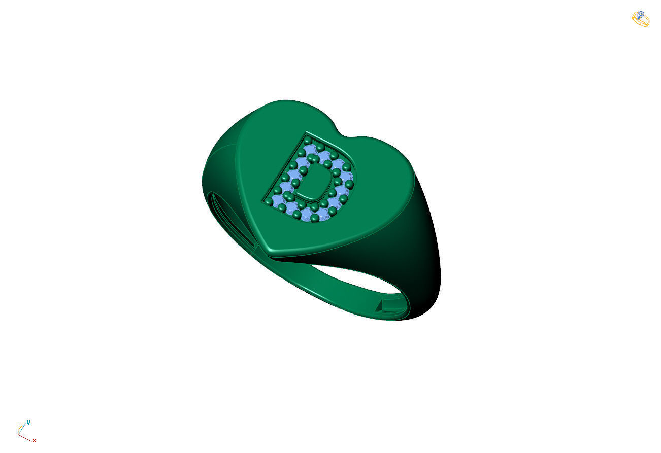 ANEL LETRA D 3D print model_5