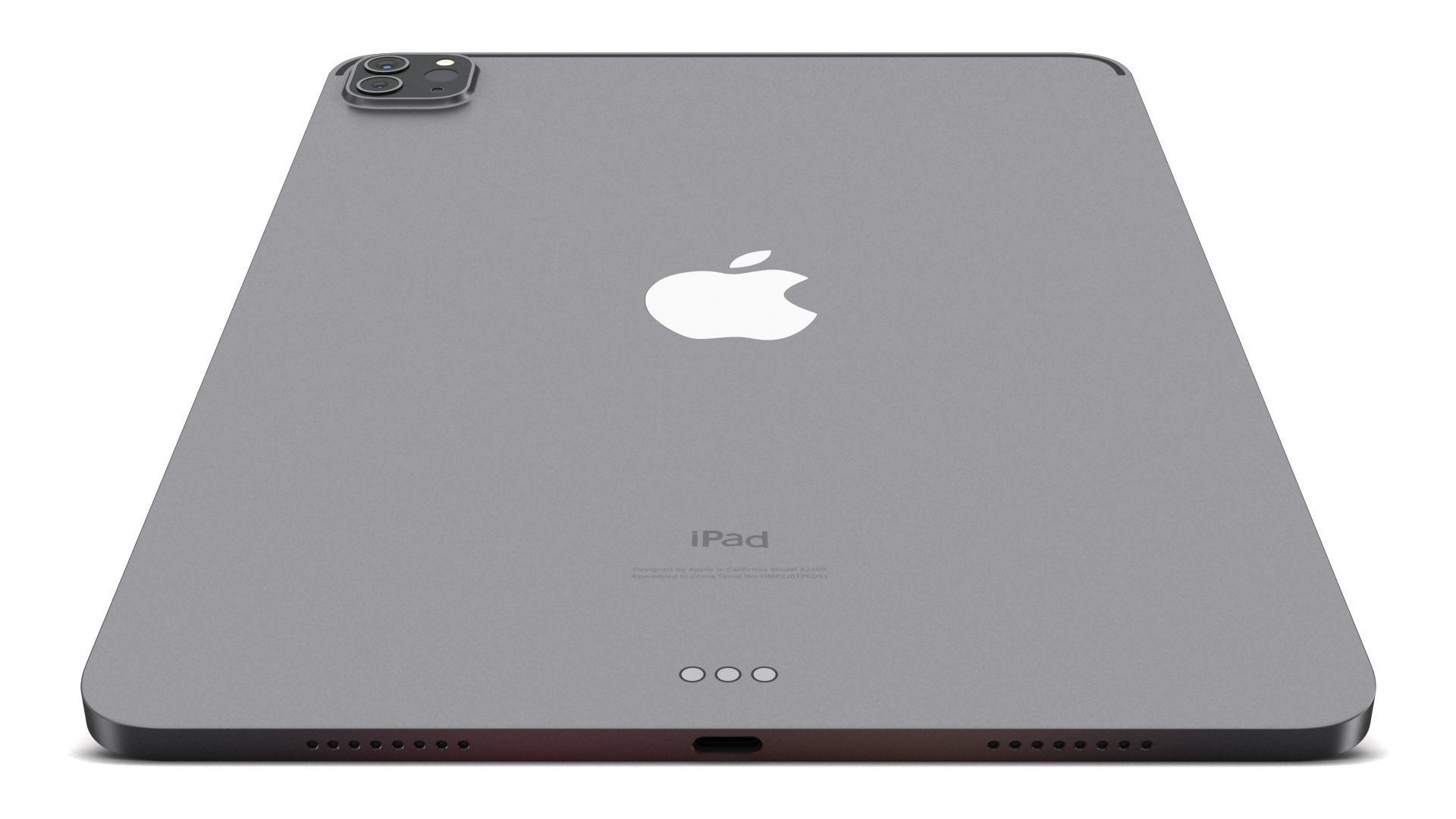 Apple iPad Pro 11 2021 Space Gray with Pencil Low-poly 3D model_15