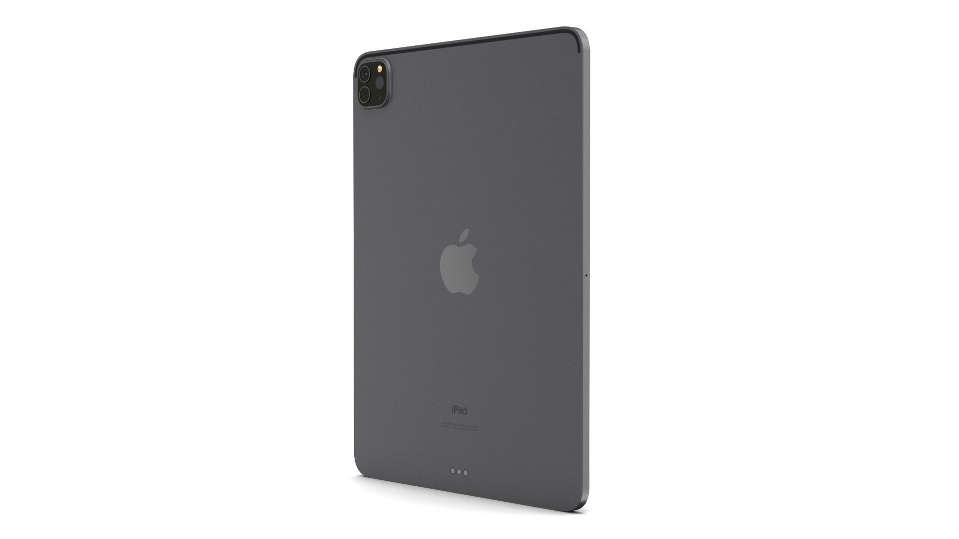 Apple iPad Pro 11 2021 Space Gray with Pencil Low-poly 3D model_11