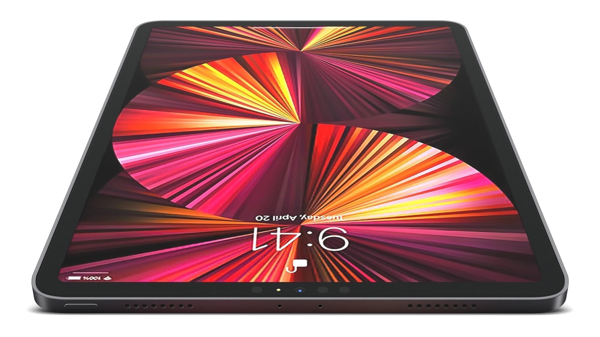 Apple iPad Pro 11 2021 Space Gray with Pencil Low-poly 3D model_16