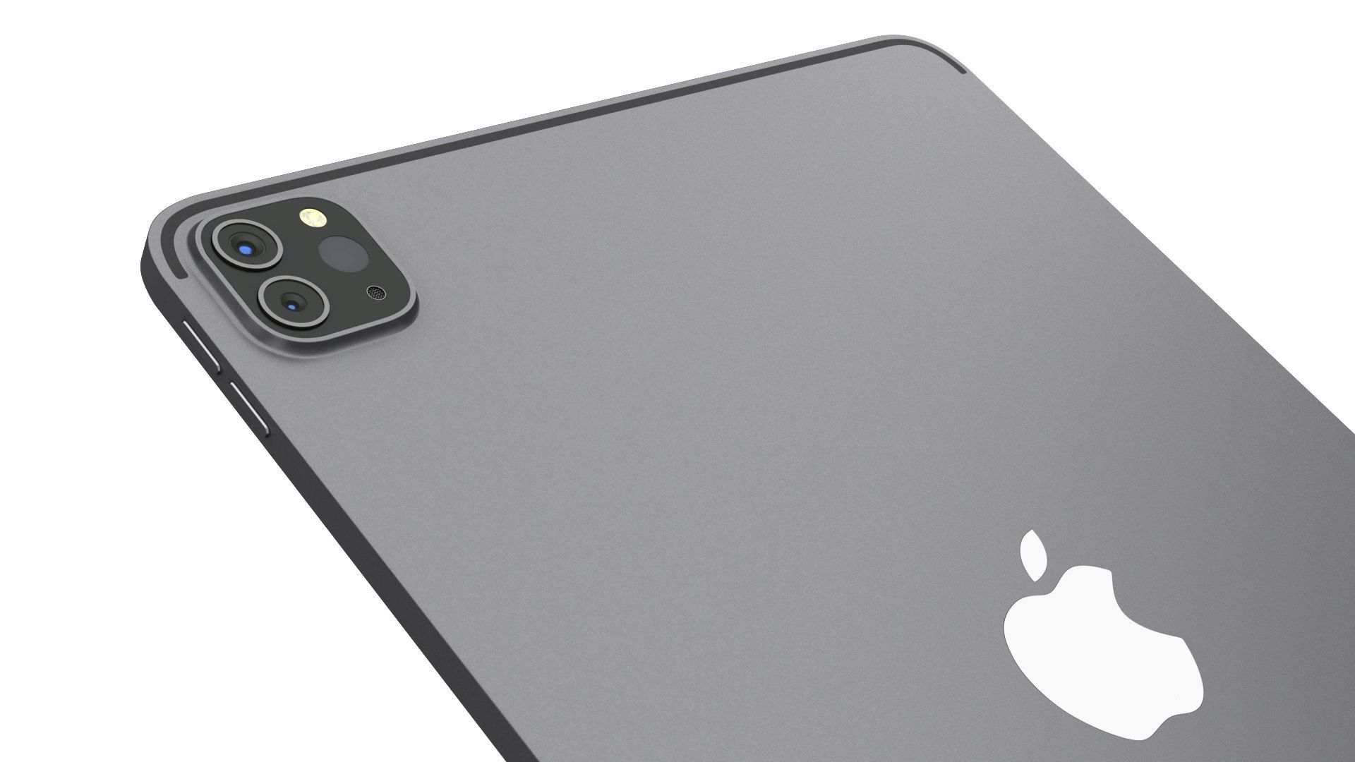 Apple iPad Pro 11 2021 Space Gray with Pencil Low-poly 3D model_12