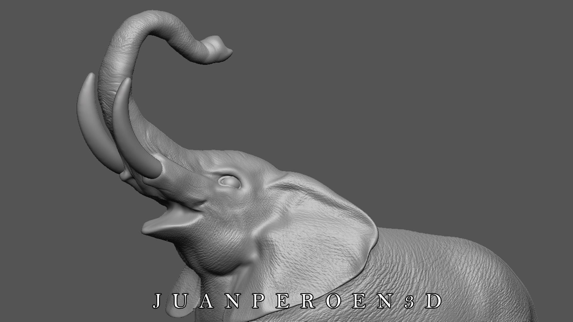 Family Elephants 3D print model_3