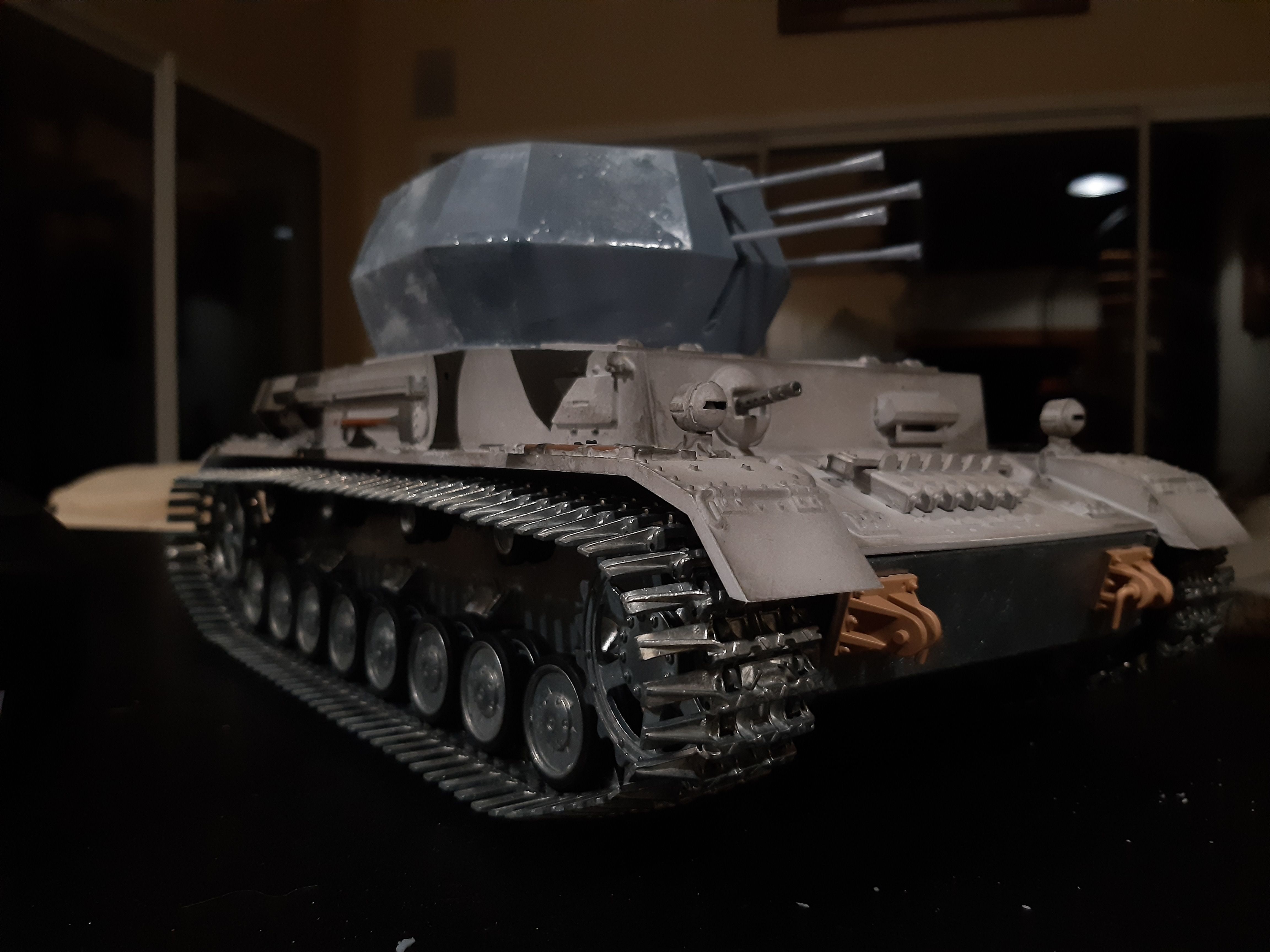 Flak Panzer IV Turret for rc tank Henglong or Taigen 3D print model_4