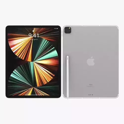 Apple iPad Pro 12-9 2021 Silver with pencil