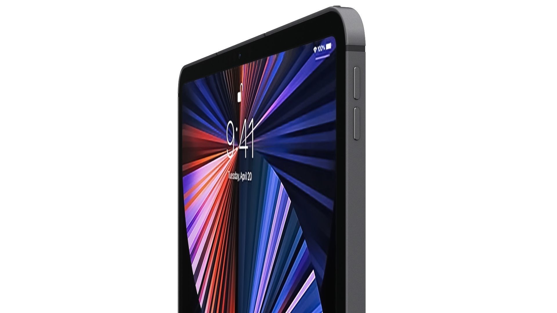 Apple iPad Pro 12-9 2021 All Colors with pencil Low-poly 3D model_13