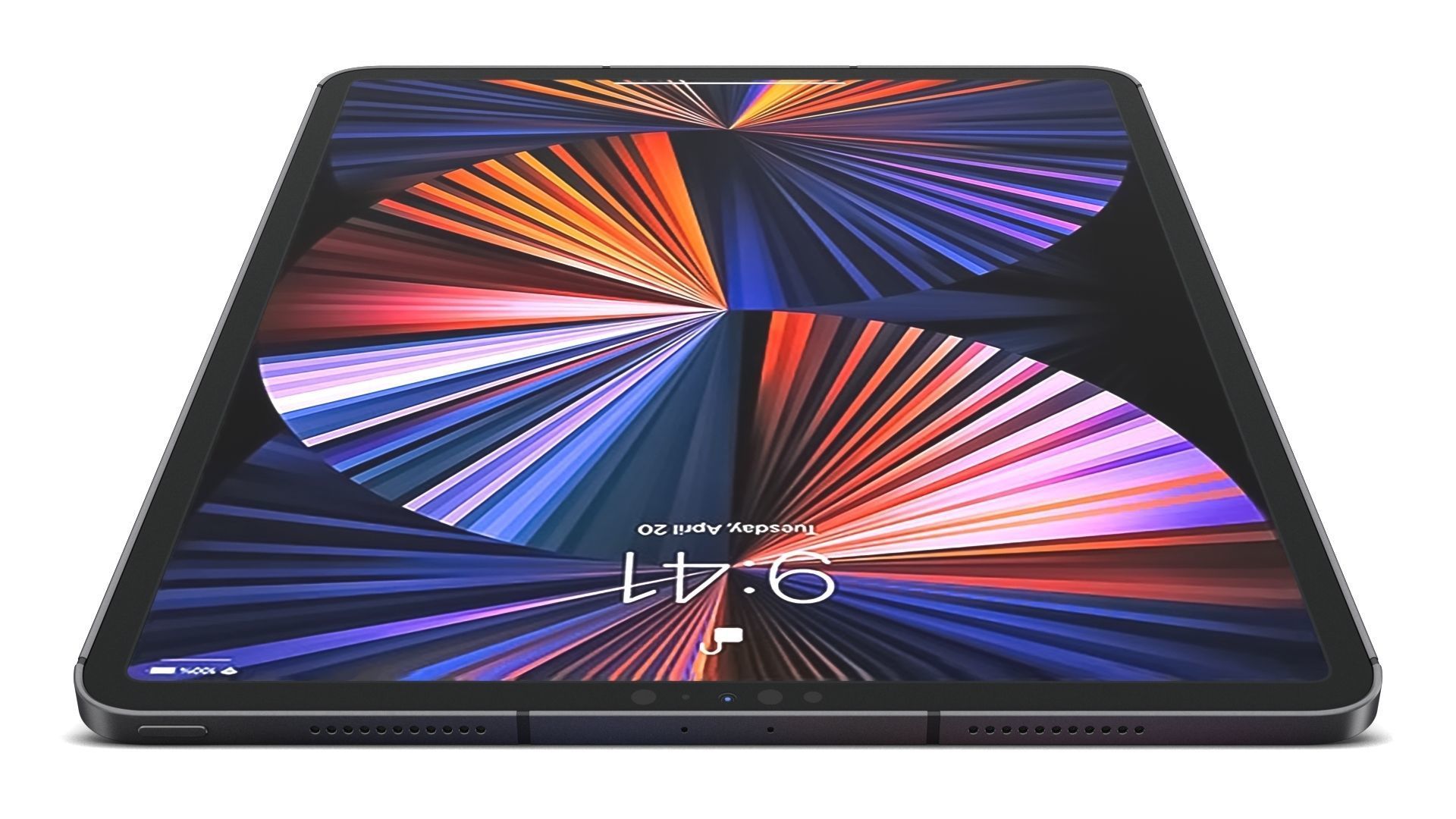 Apple iPad Pro 12-9 2021 All Colors with pencil Low-poly 3D model_15