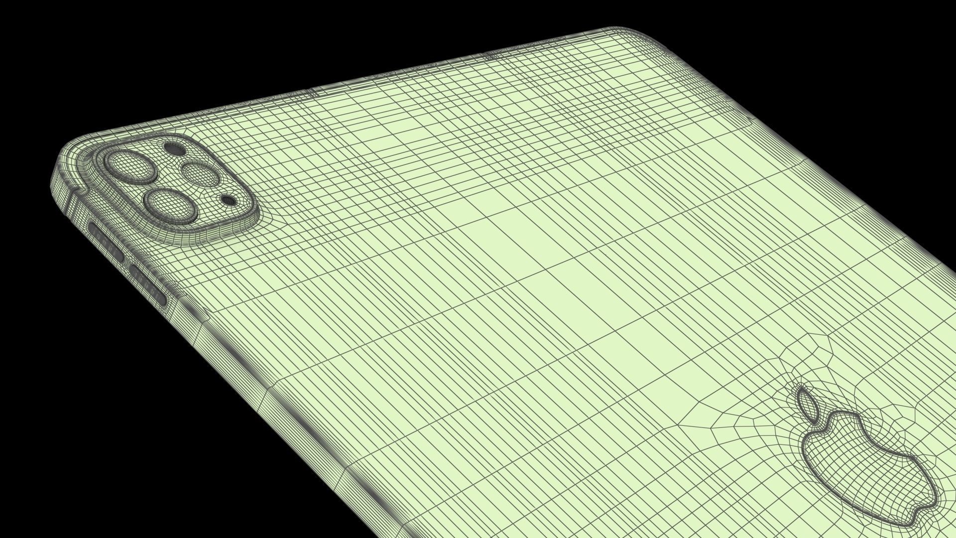 Apple iPad Pro 12-9 2021 All Colors with pencil Low-poly 3D model_43