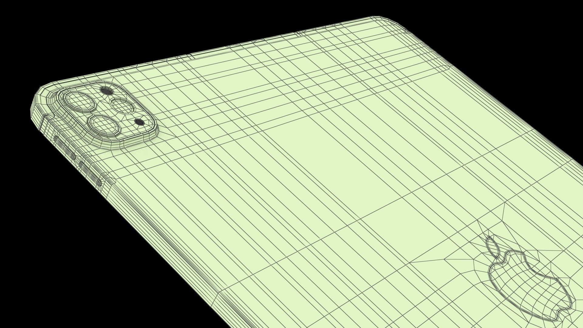 Apple iPad Pro 12-9 2021 All Colors with pencil Low-poly 3D model_44