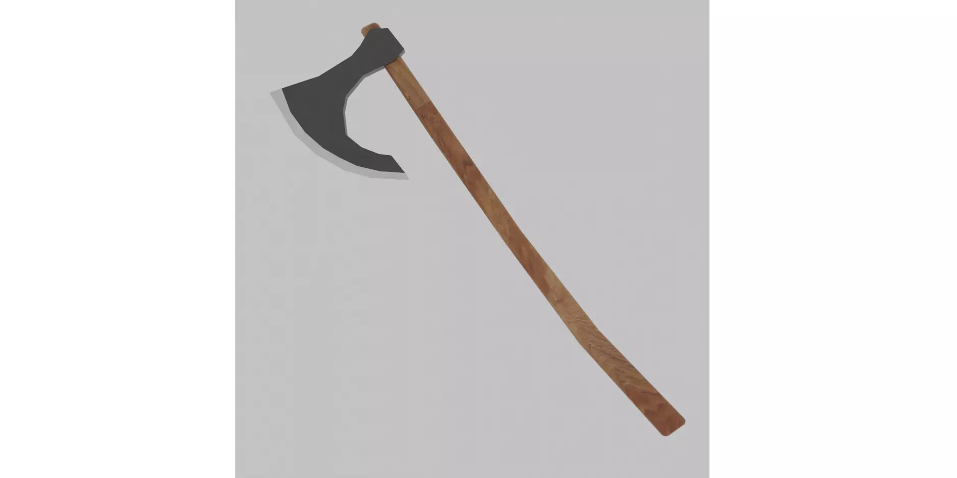 Viking Steel Weapon Axe PBR low-poly game ready Free low-poly 3D model