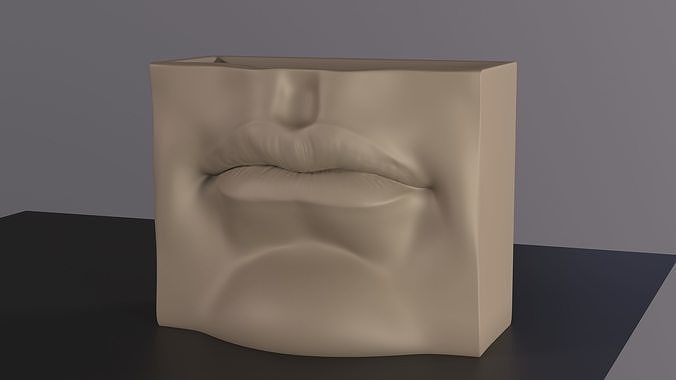 Lips Month Low-poly 3D model