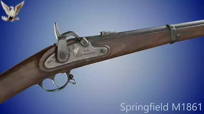 Springfield M1861 Low-poly 3D model