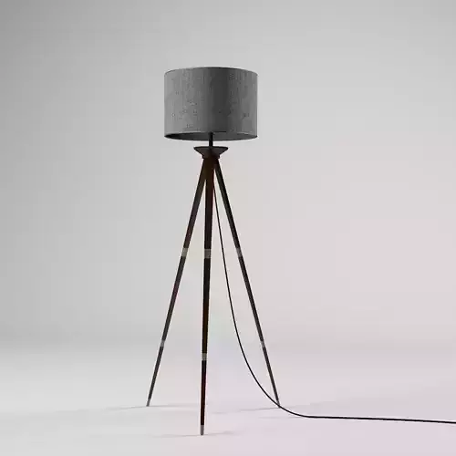 Lampshade tripod floor lamp