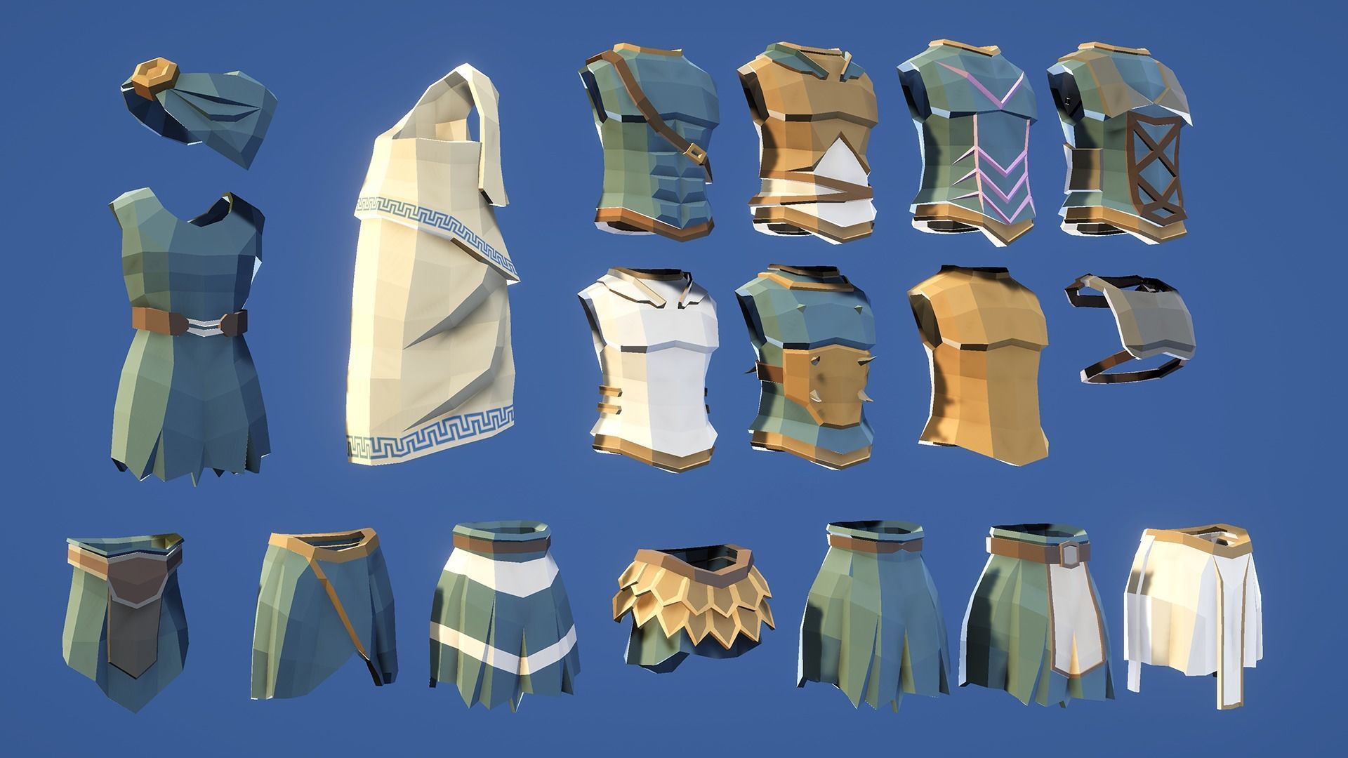 Ancient Rome Characters Low-poly 3D model_2