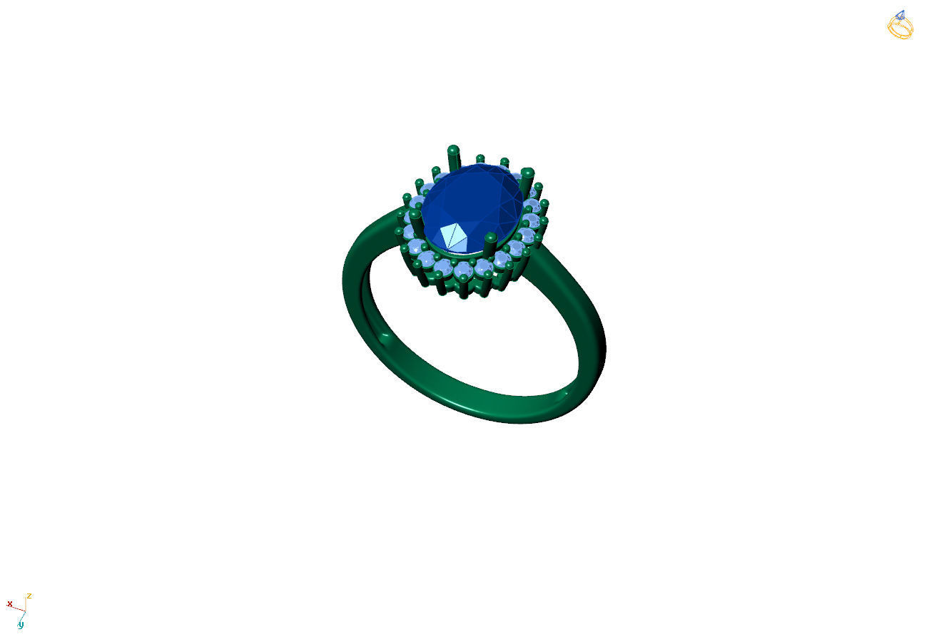 anel princesa 3D print model_6