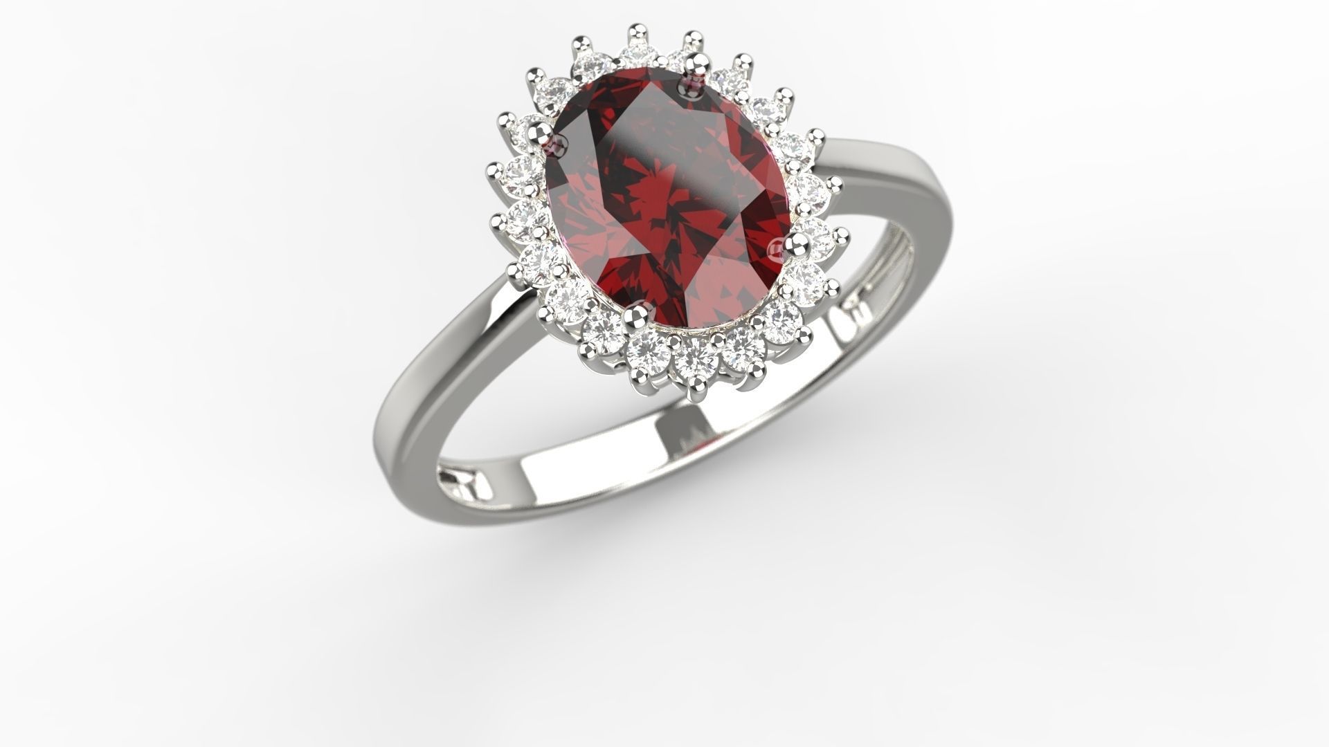 anel princesa 3D print model_1