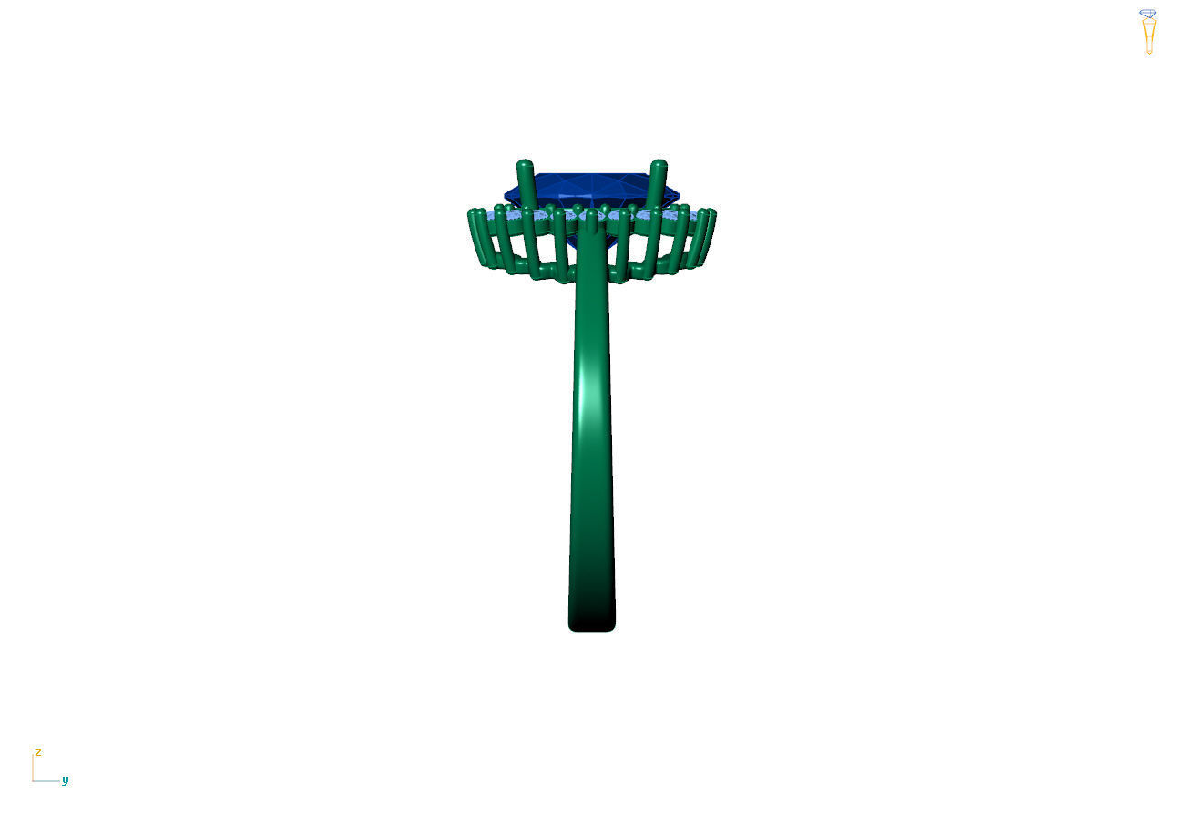 anel princesa 3D print model_5