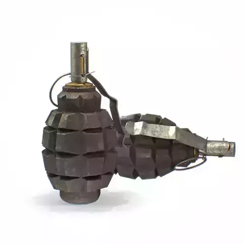 F-1 WW2 Grenade worn