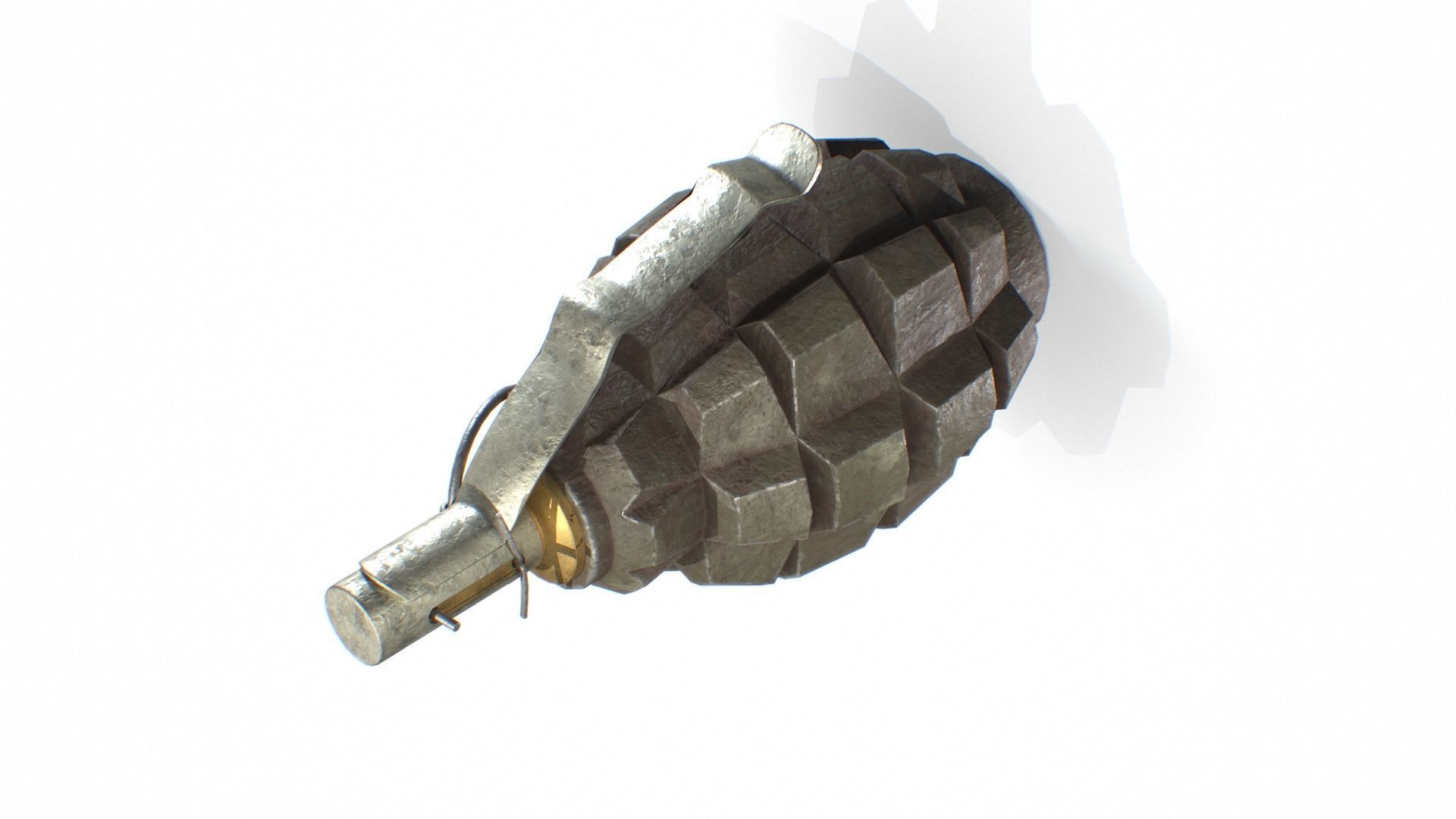 F-1 WW2 Grenade worn Low-poly 3D model_5