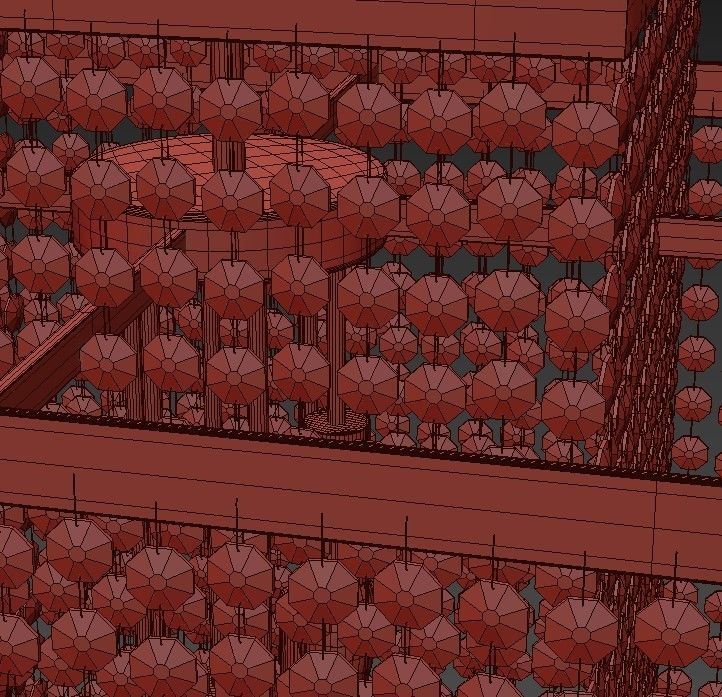 Luxury Designer Italian Square Crystal Chandelier 3D model_2