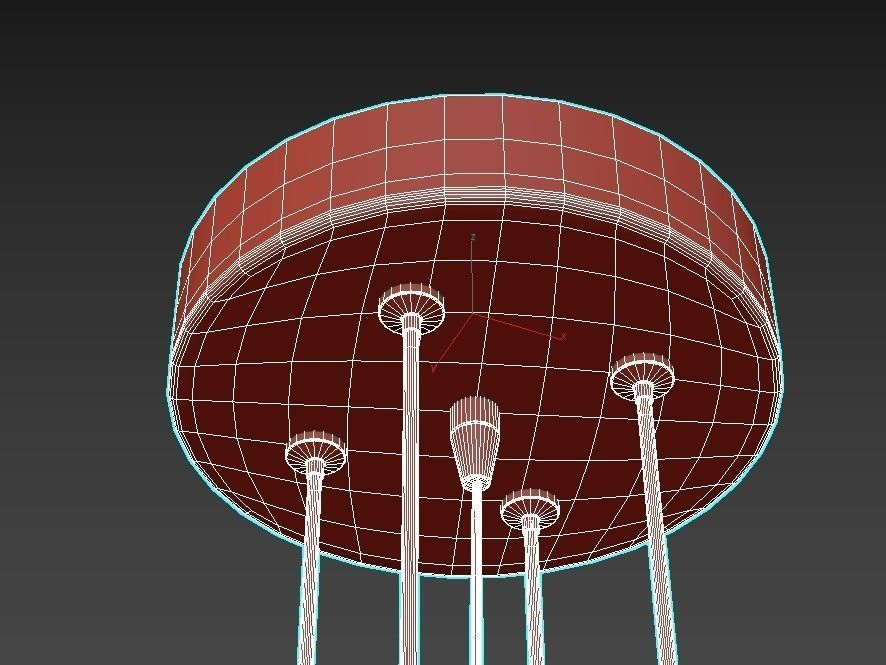 Luxury Designer Italian Square Crystal Chandelier 3D model_4