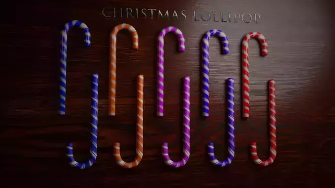 Set of Christmas candy canes 