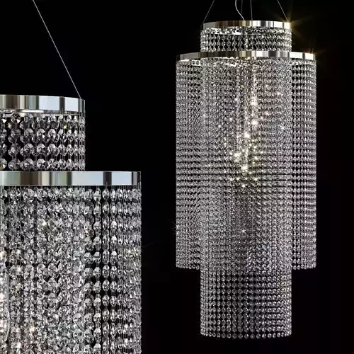 Hanging Chandelier Designer Italian Luxury Vertical 3D model