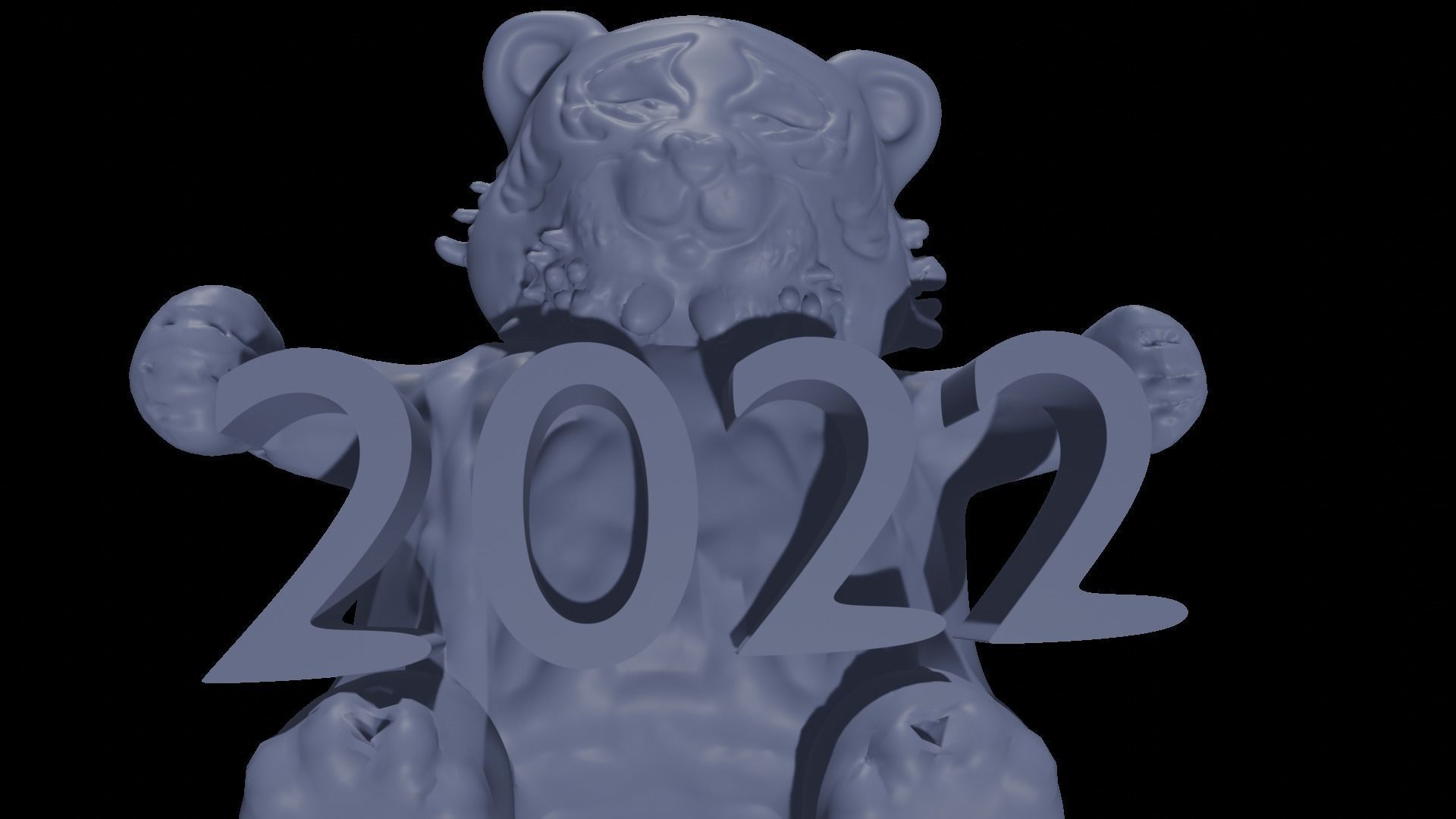 Sign zodiac tiger 3D model 3D print model_3