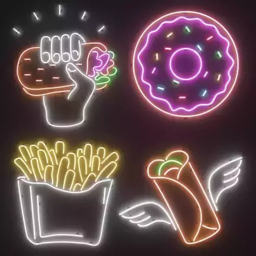 Neon Set 20 3D model