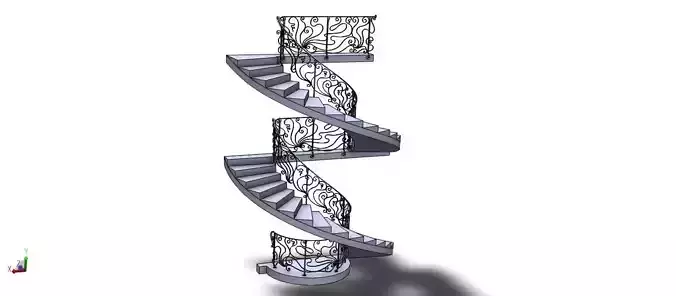 Massive curvet Handrail