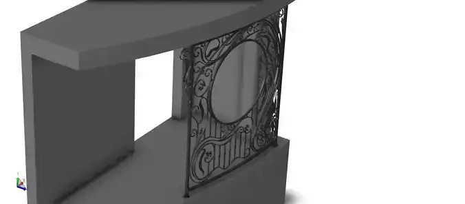 Massive ornamental pannel