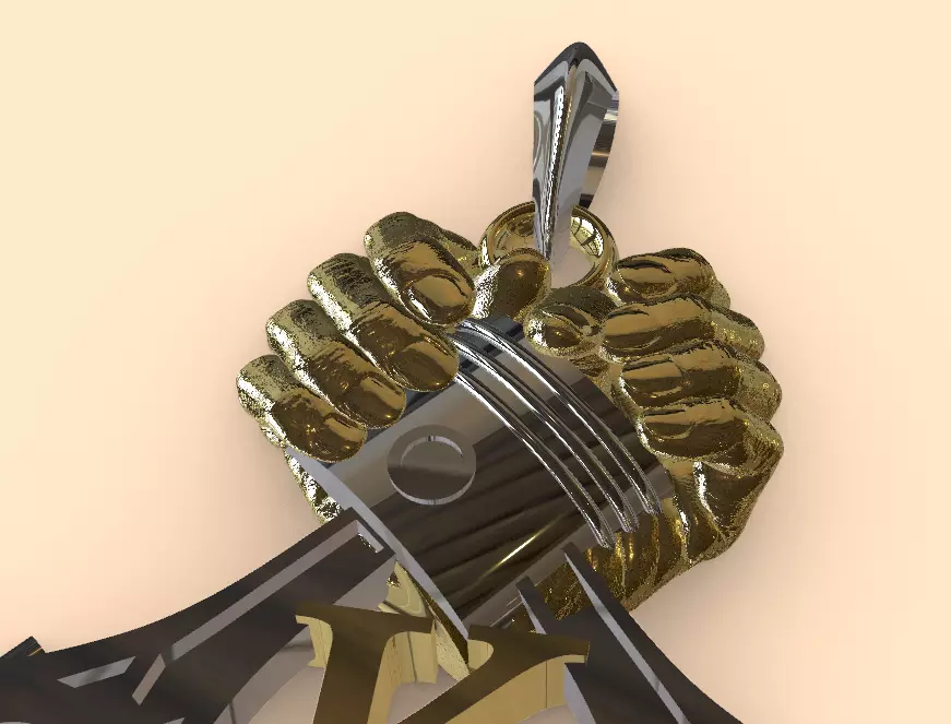 motorcycle pendant 3D print model