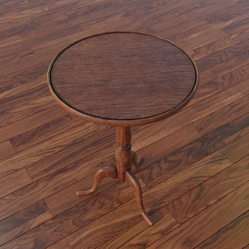 Circle Desk Low-poly 3D model